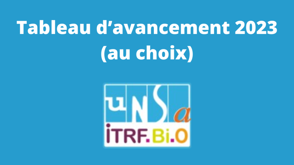 Tableau Avancement Unsa Itrf Bi O Le Syndicat De La Clart Et De La